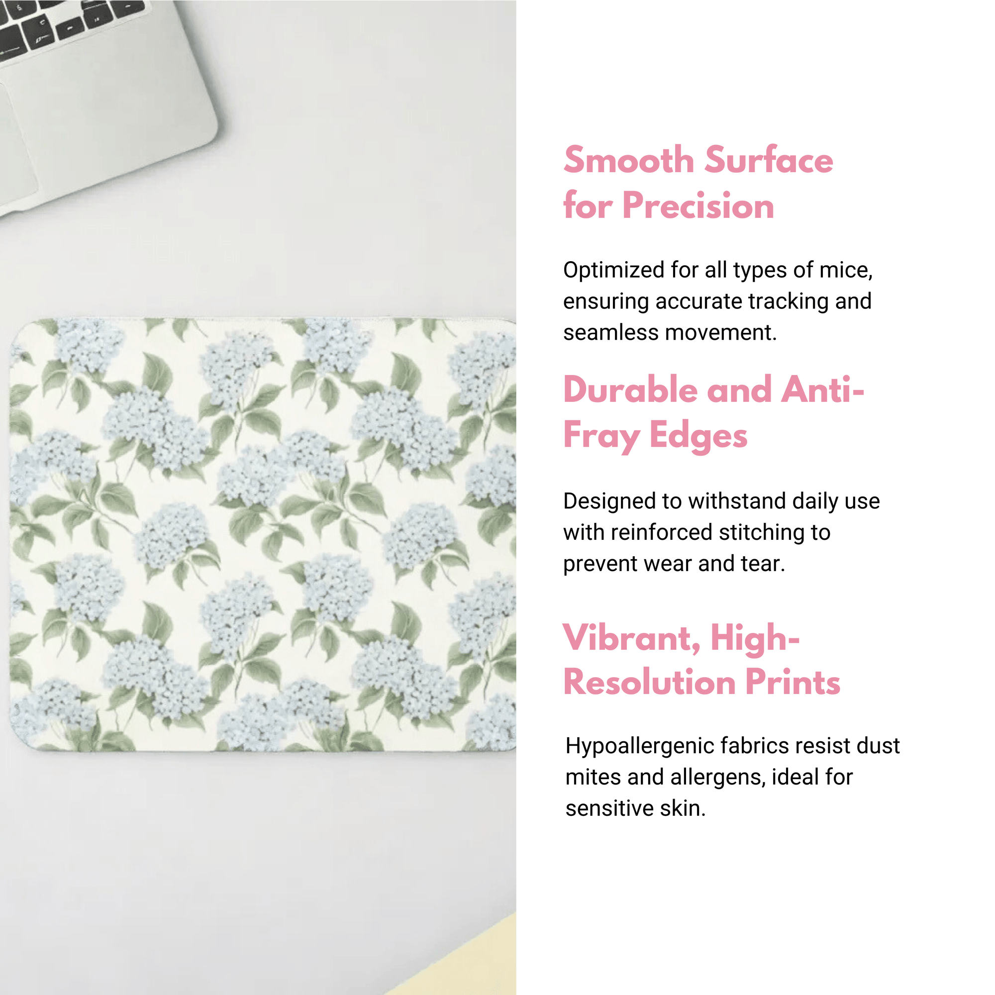 Blue Hydrangea Mouse Pad