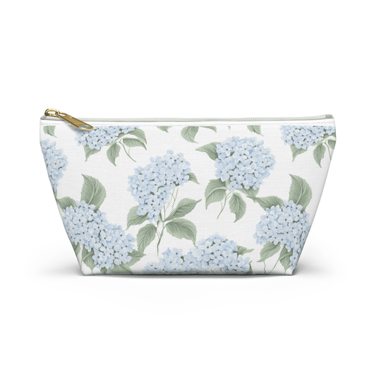 Blue Hydrangea Makeup Pouch