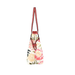 Floral Stems Leather Handbag