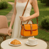 Vibrant Orange Satchel Bag