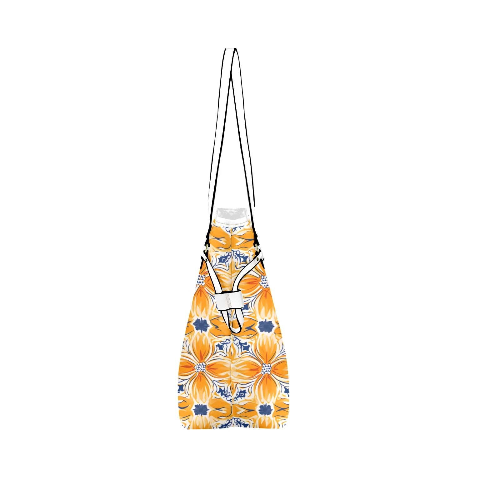Golden Floral Leather Handbag