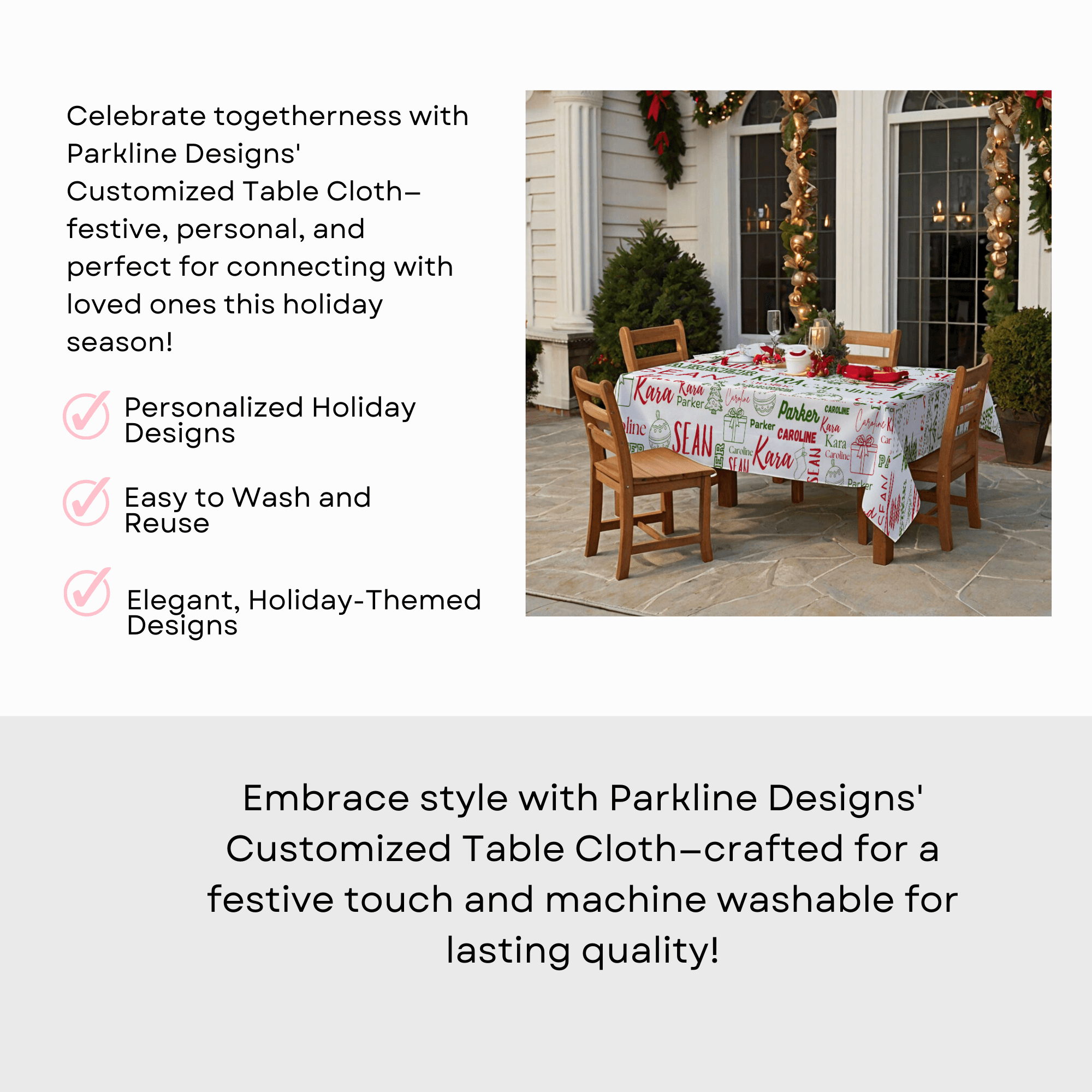 Personalized Christmas Table Cloth