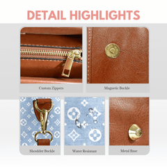 Denim Elegance Satchel Bag