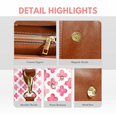 Pink Floral Satchel Bag