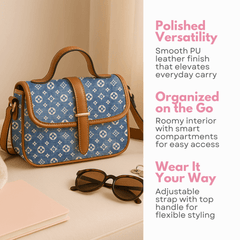 Denim Elegance Satchel Bag