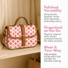 Pink Floral Satchel Bag