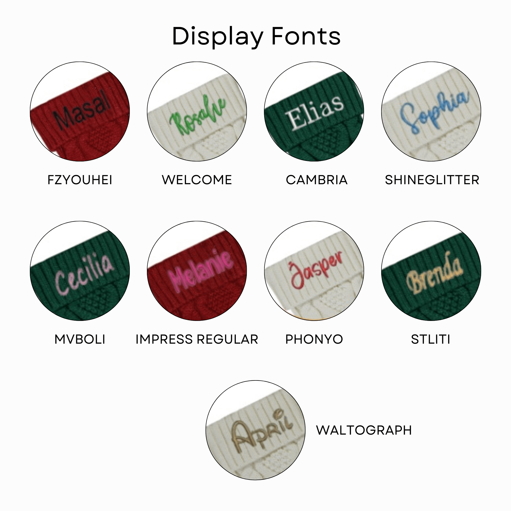 Personalized Knitted Christmas Stockings