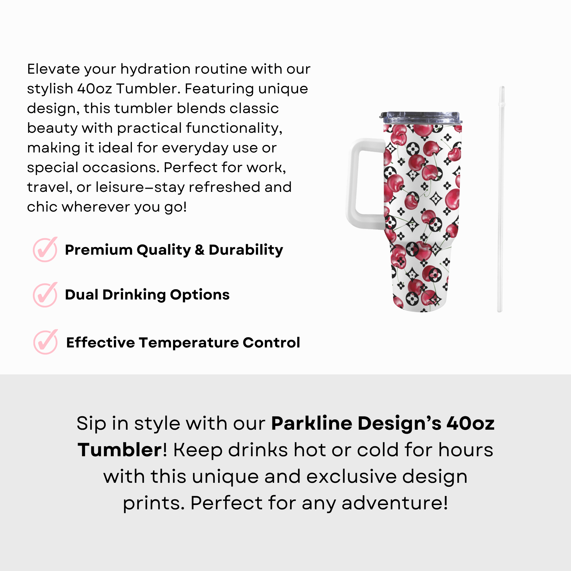 Cherry 40 Oz Tumbler