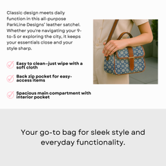 Denim Elegance Satchel Bag