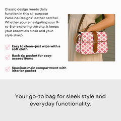 Pink Floral Satchel Bag