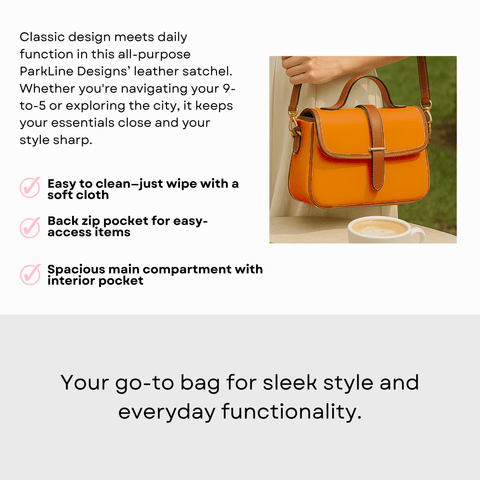 Vibrant Orange Satchel Bag