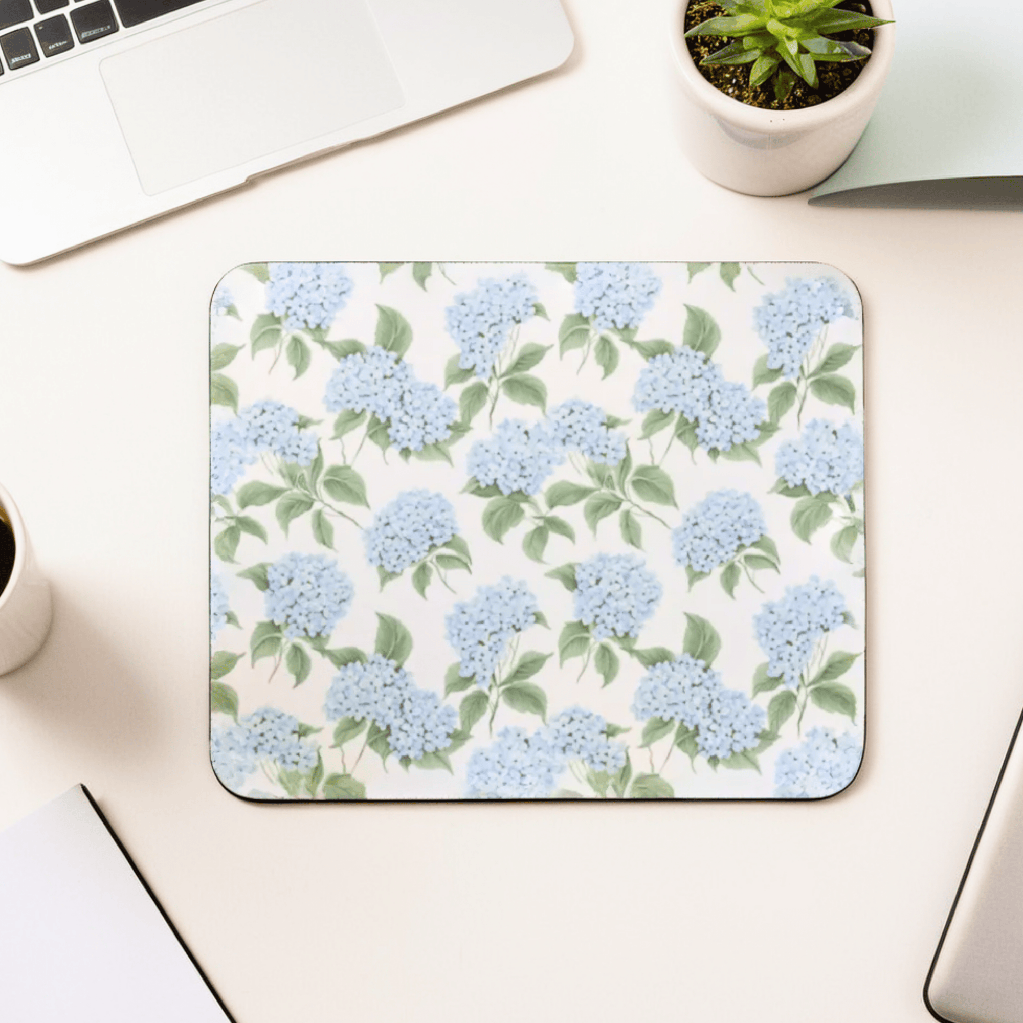 Blue Hydrangea Mouse Pad