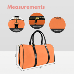 Vibrant Orange Luxe Travel Bag