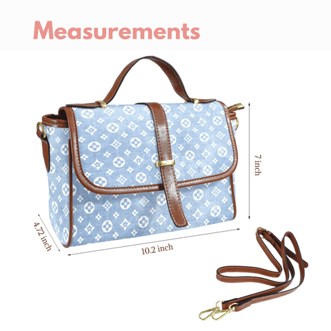 Denim Elegance Satchel Bag