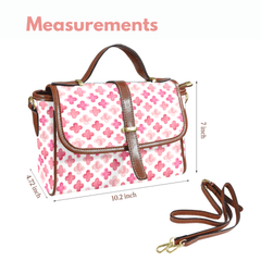 Pink Floral Satchel Bag