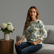 Blue Hydrangea Premium Cotton Sweatshirt