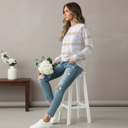 Plaid Chic Premium Cotton Sweatshirt