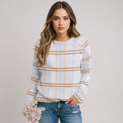 Plaid Chic Premium Cotton Sweatshirt
