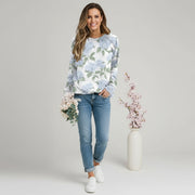 Blue Hydrangea Premium Cotton Sweatshirt