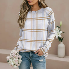 Plaid Chic Premium Cotton Sweatshirt
