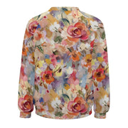 Colorful floral patterned shirt on a white background