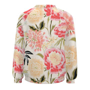 Floral patterned jacket on a white background