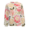 Floral patterned sweatshirt on a white background