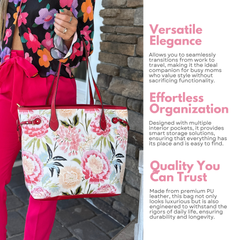 Floral Stems Leather Handbag