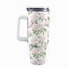 Victoria Blue 40 Oz Floral Tumbler