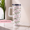 Pink Hydrangea 40 Oz Floral Tumbler