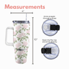 Pink Hydrangea 40 Oz Floral Tumbler