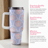 Floral Pumpkin 40 Oz Tumbler