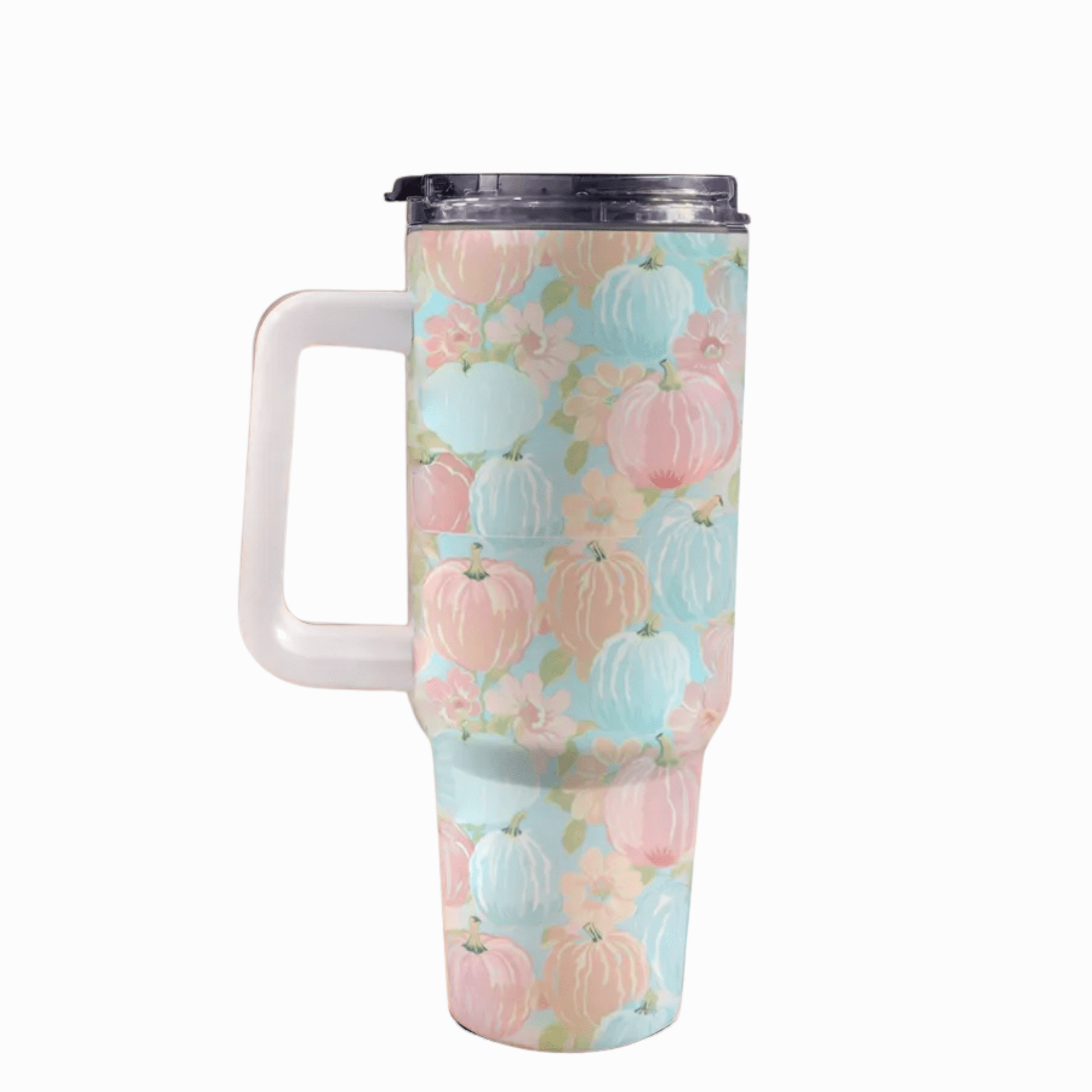 Floral Pumpkin 40 Oz Tumbler
