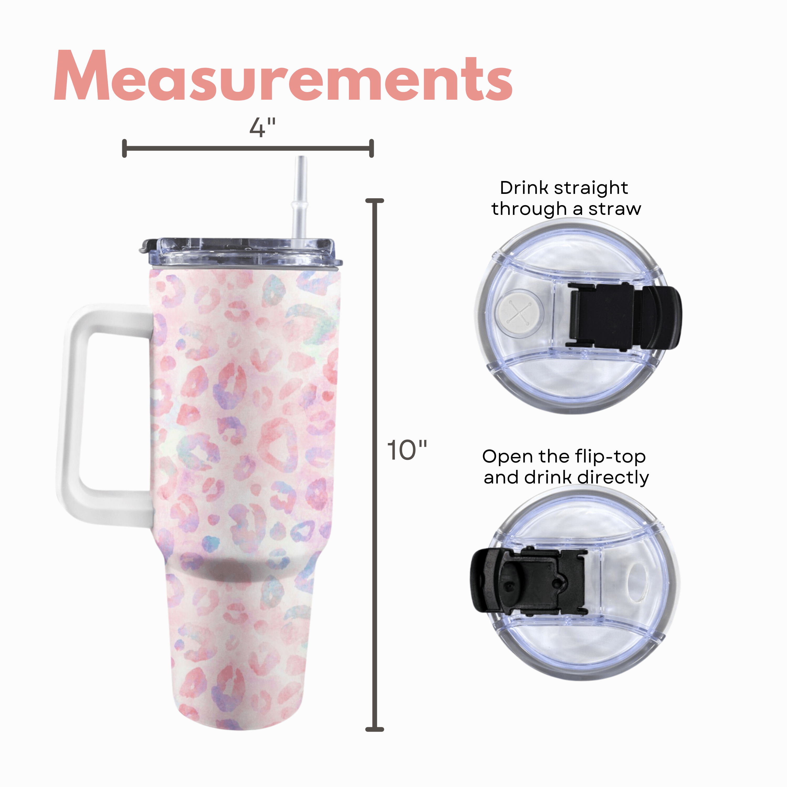Rainbow Cheetah 40 Oz Tumbler