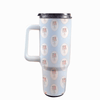 Victoria Blue 40 Oz Floral Tumbler