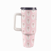 Victoria Pink 40 Oz Floral Tumbler