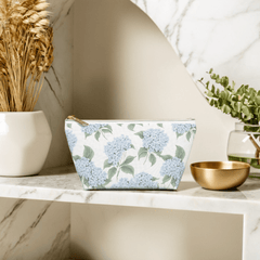 Blue Hydrangea Makeup Pouch