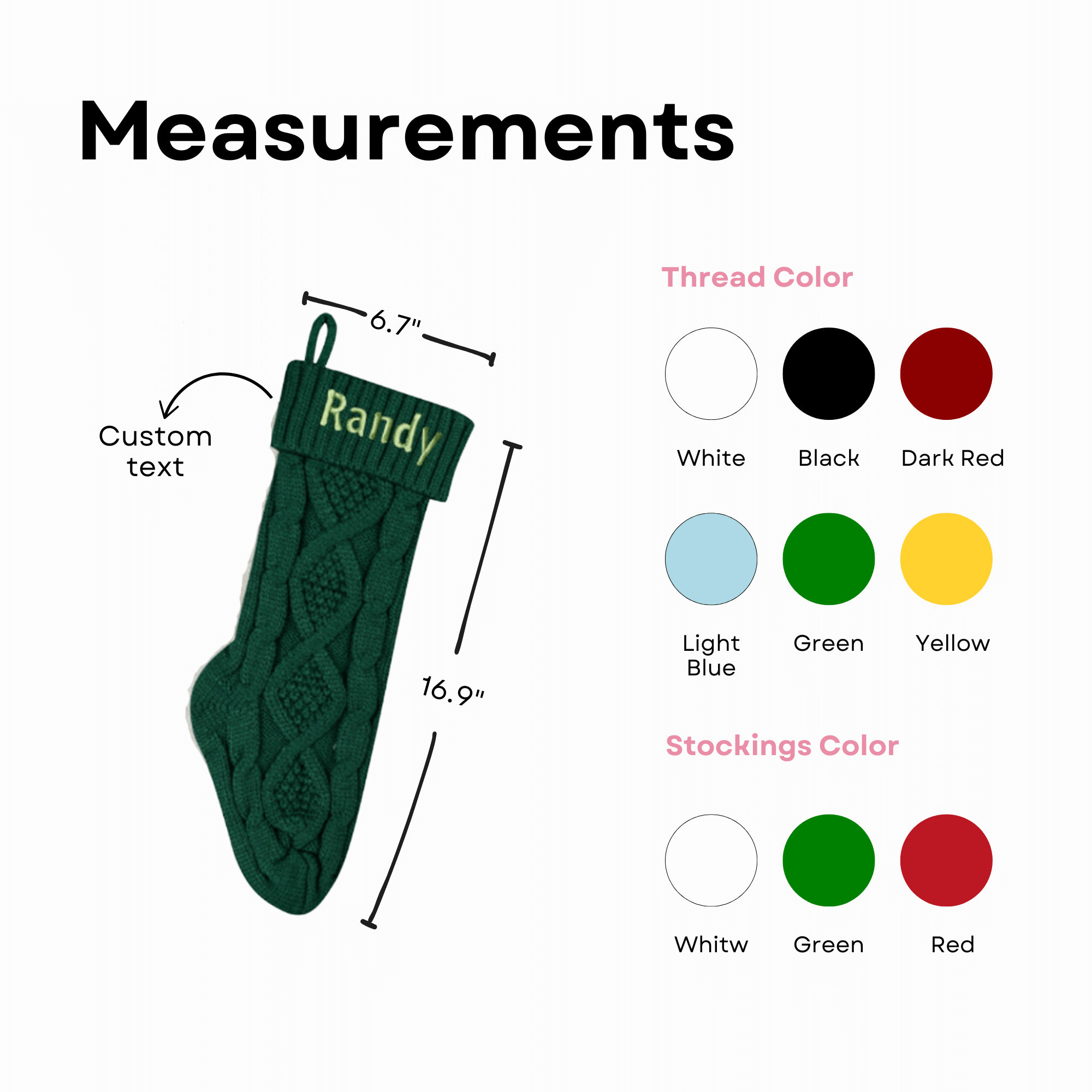 Personalized Knitted Christmas Stockings
